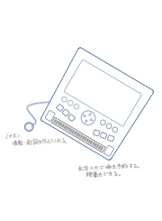 音声付カラオケマシーン 手描きイラスト
