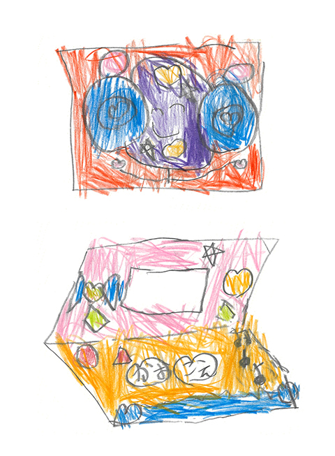 ともだちコンパクト 手描きイラスト